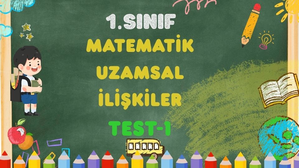 1. Sınıf Matematik Uzamsal İlişkiler Test-1