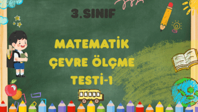 3. Sınıf Matematik Çevre Hesaplama Test-1 2 3. Sınıf Matematik Çevre Hesaplama Test-1