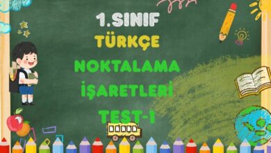 1. Sınıf Türkçe-Noktalama İşaretleri-Test-1