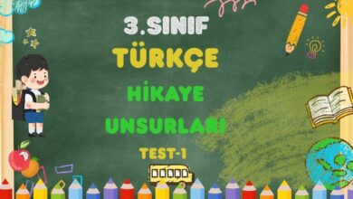 3. Sınıf-TÜRKÇE-Hikaye Unsurları Test-1