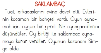 1.SINIF SENE SONU GENEL DENEME TEST 7