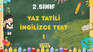 2.SINIF YAZ TATİLİ İNGİLİZCE TEKRAR ETKİNLİĞİ